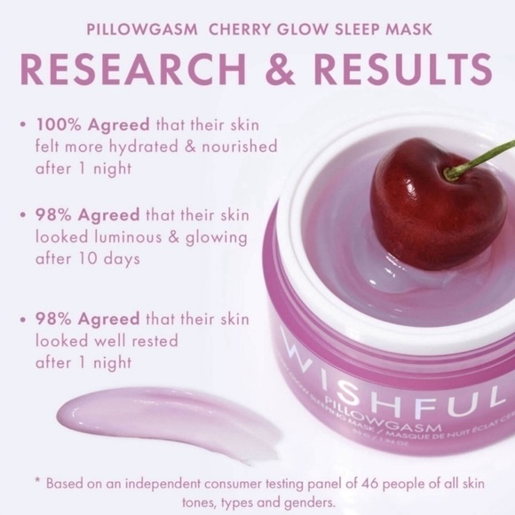 Huda Wishful Pillowgasm Cherry Glow Sleeping Mask delivers results instantly + - Picture 6 of 6